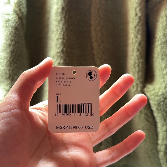 NWT Free People Fluffy Green Jacket - Picture 8 of 8